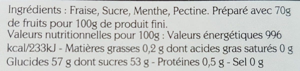 Les Confitures de Mél Confiture fraise menthe packshot