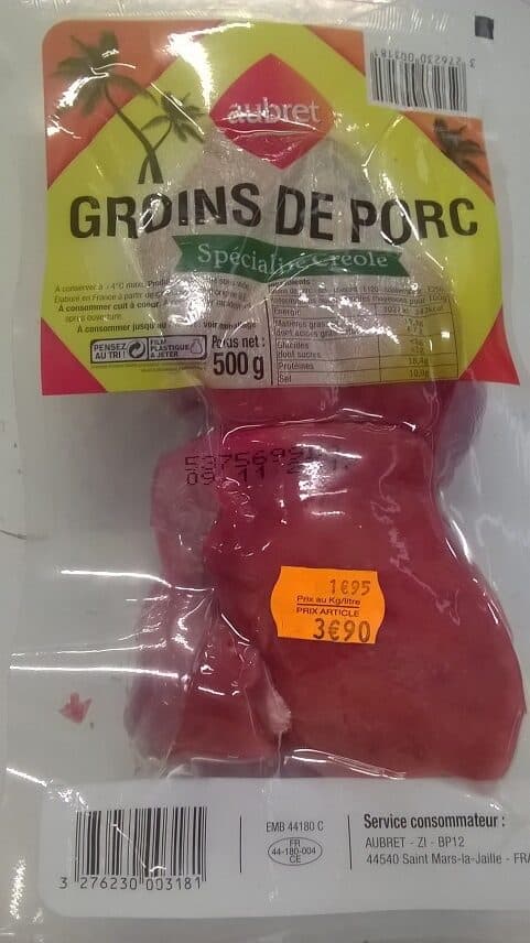 Open Food Facts Groins de porc packshot