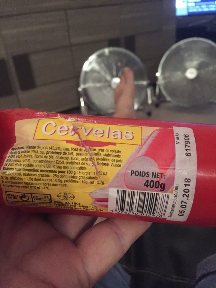 Open Food Facts Cervelas packshot