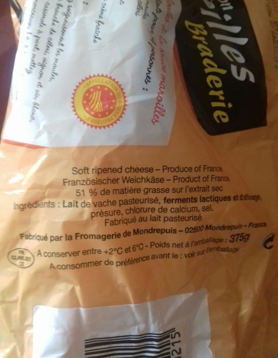 Fromagerie de Mondrepuis Maroilles packshot