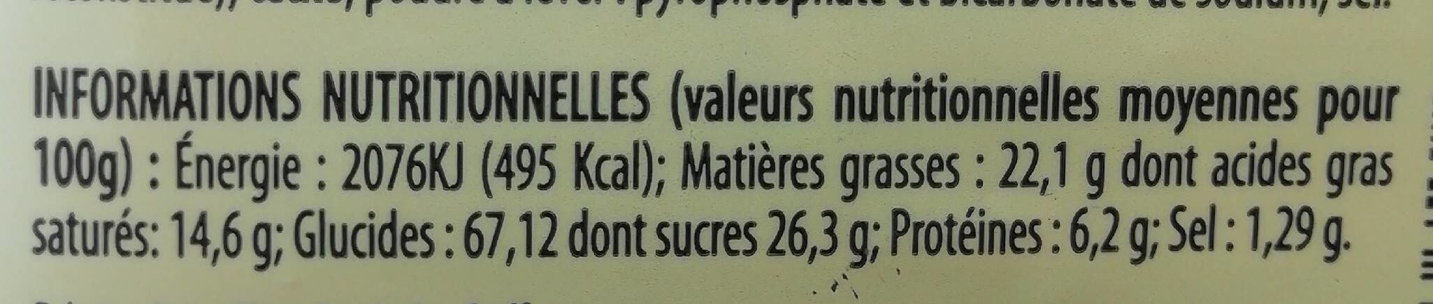 Open Food Facts Lot de maxi galettes aux pépites de framboise packshot