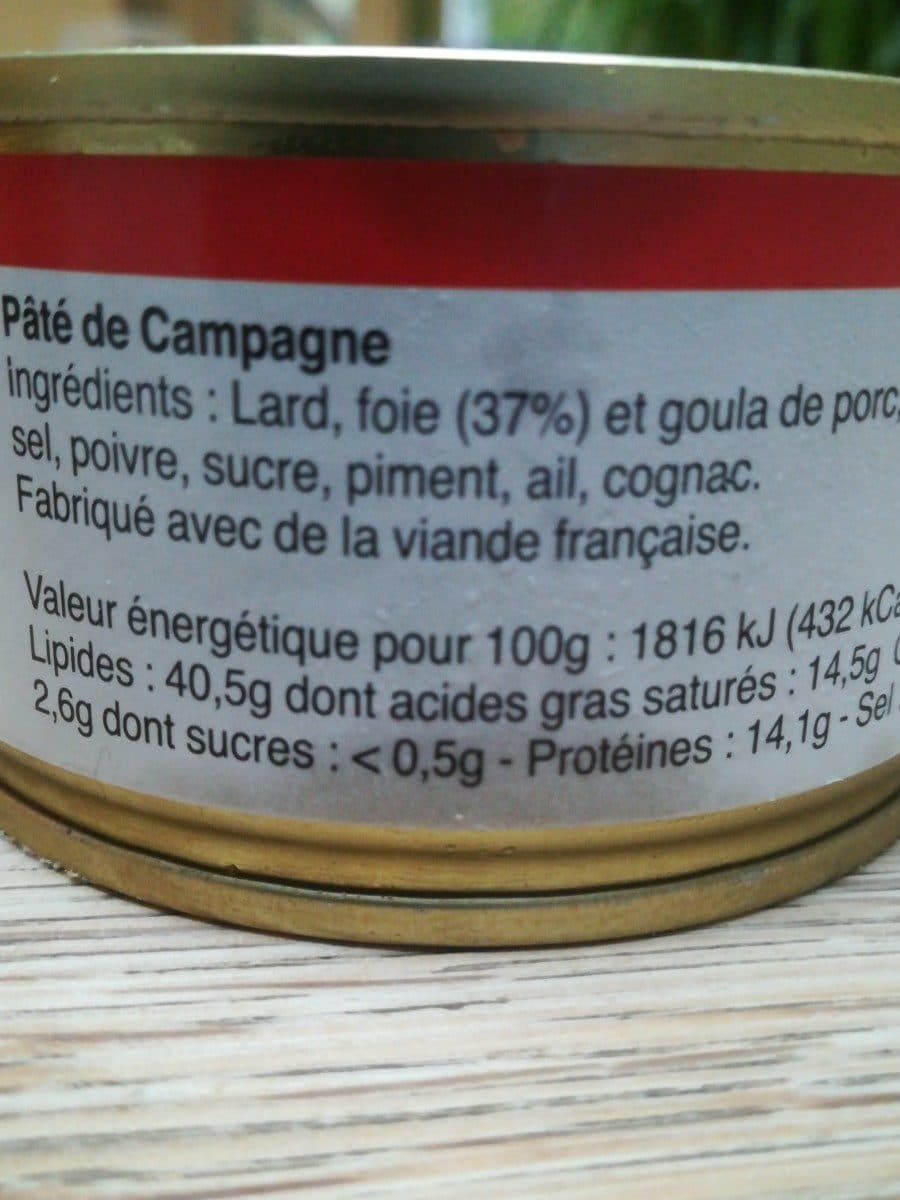 Open Food Facts Pâté Basque packshot