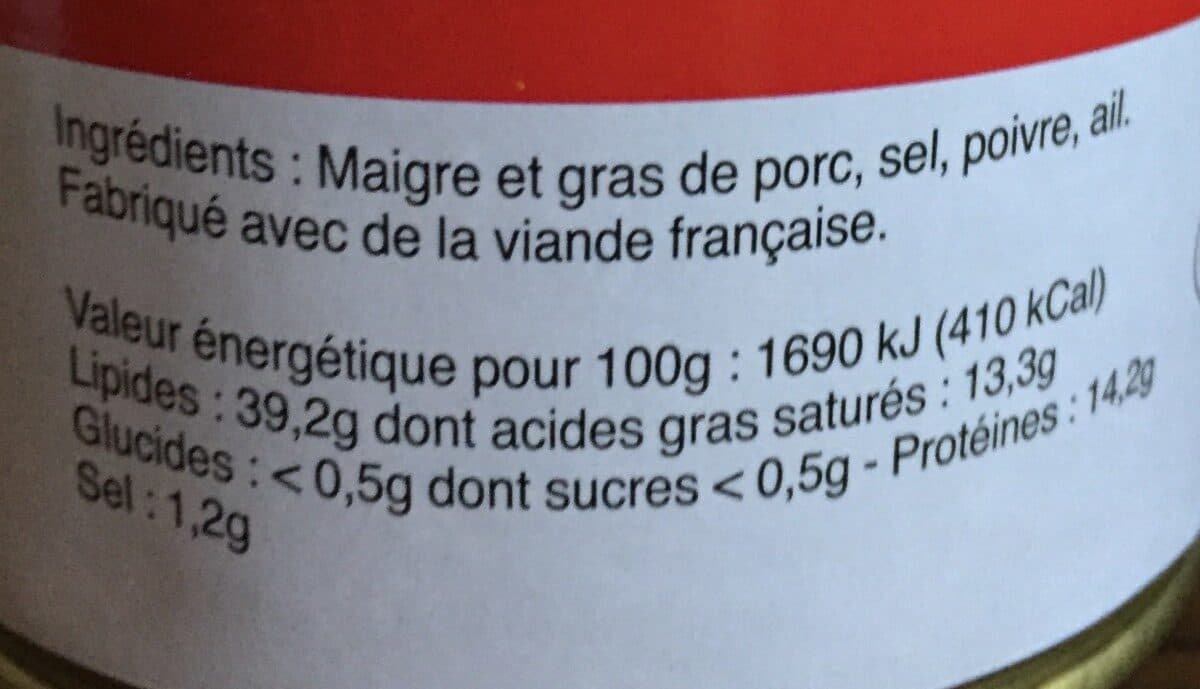 Etchea Rillettes pur porc packshot