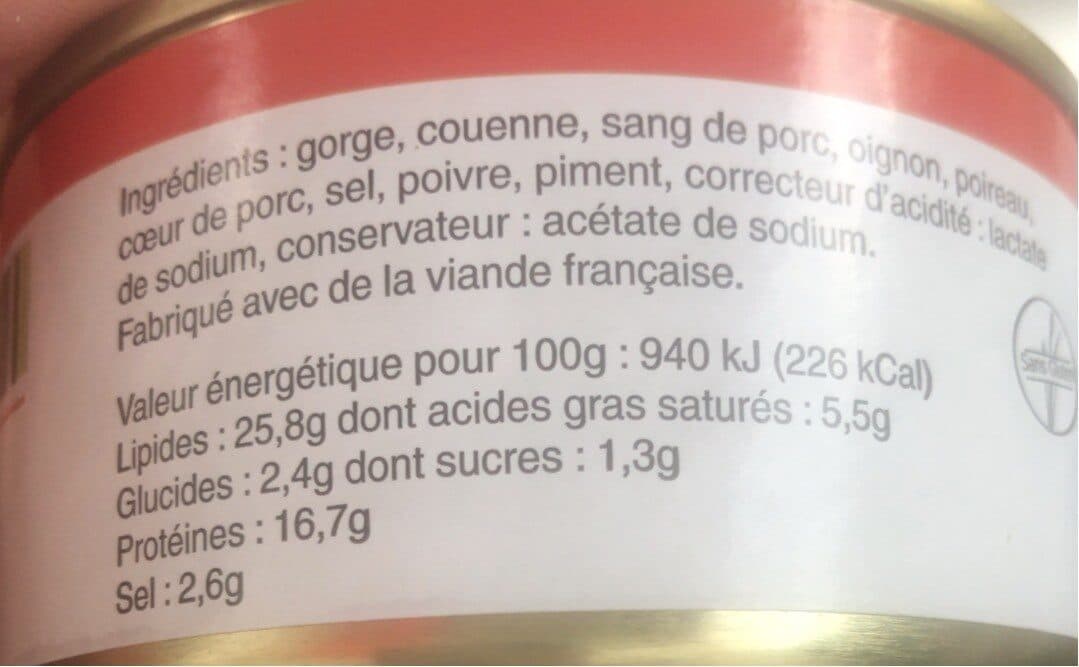 ETCHEA Boudin basque packshot