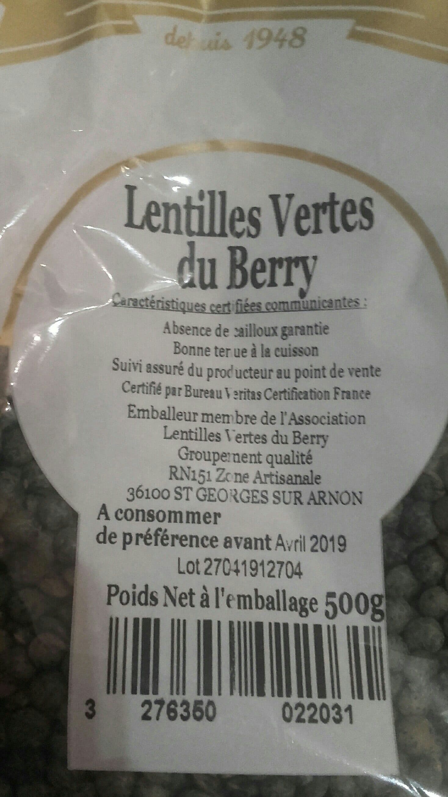Maison Duru Lentilles vertes du Berry packshot