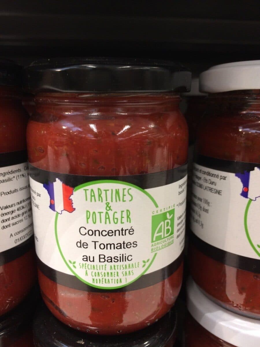 Open Food Facts Concentre de tomates au basilic packshot
