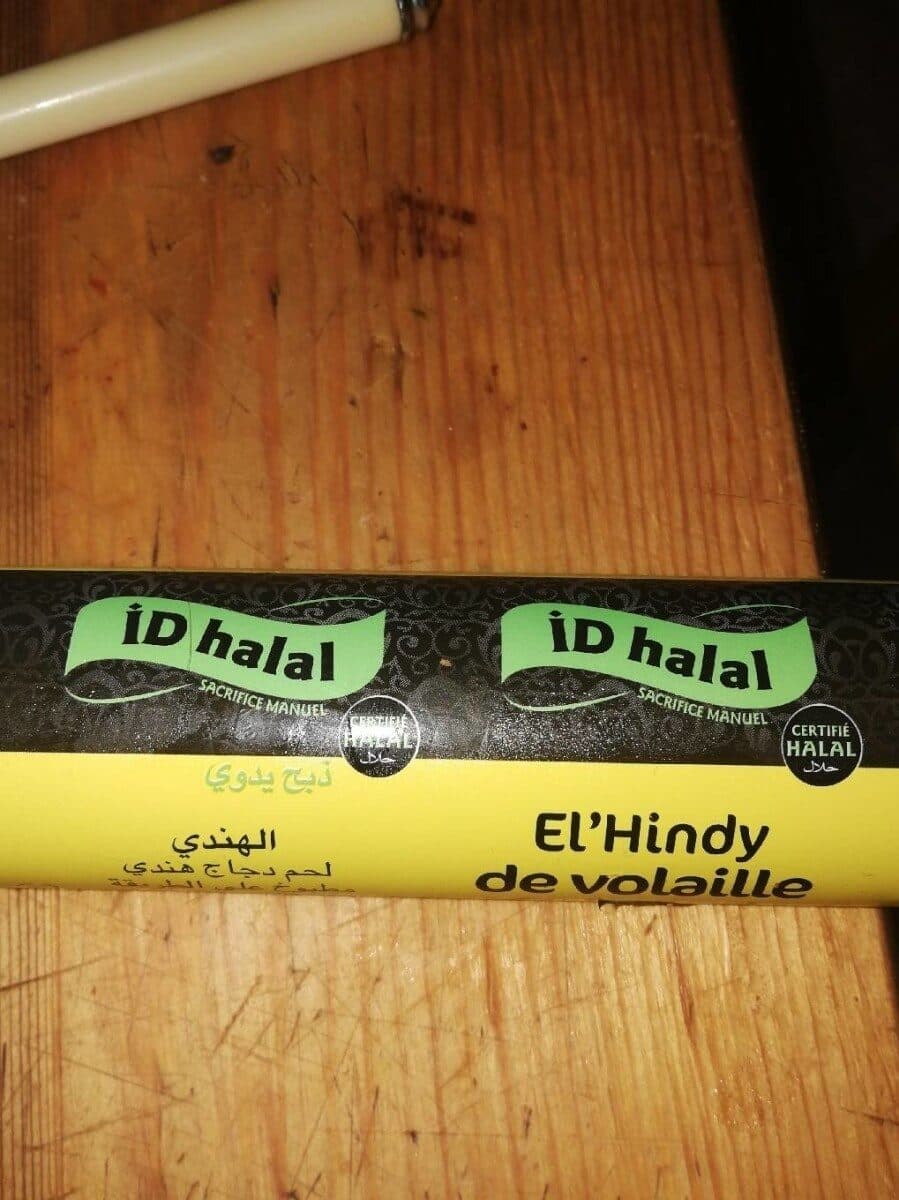 Id Halal El'hindy de volaille oriental packshot