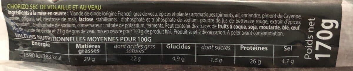 Open Food Facts Chorizo sec packshot