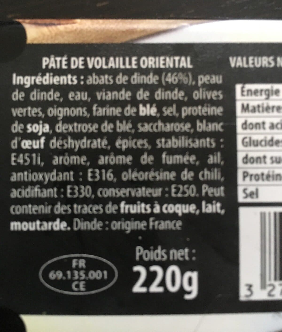reghalal Pate de volail oriental packshot