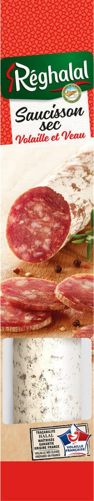 Réghalal Saucisson sec volaille veau halal packshot