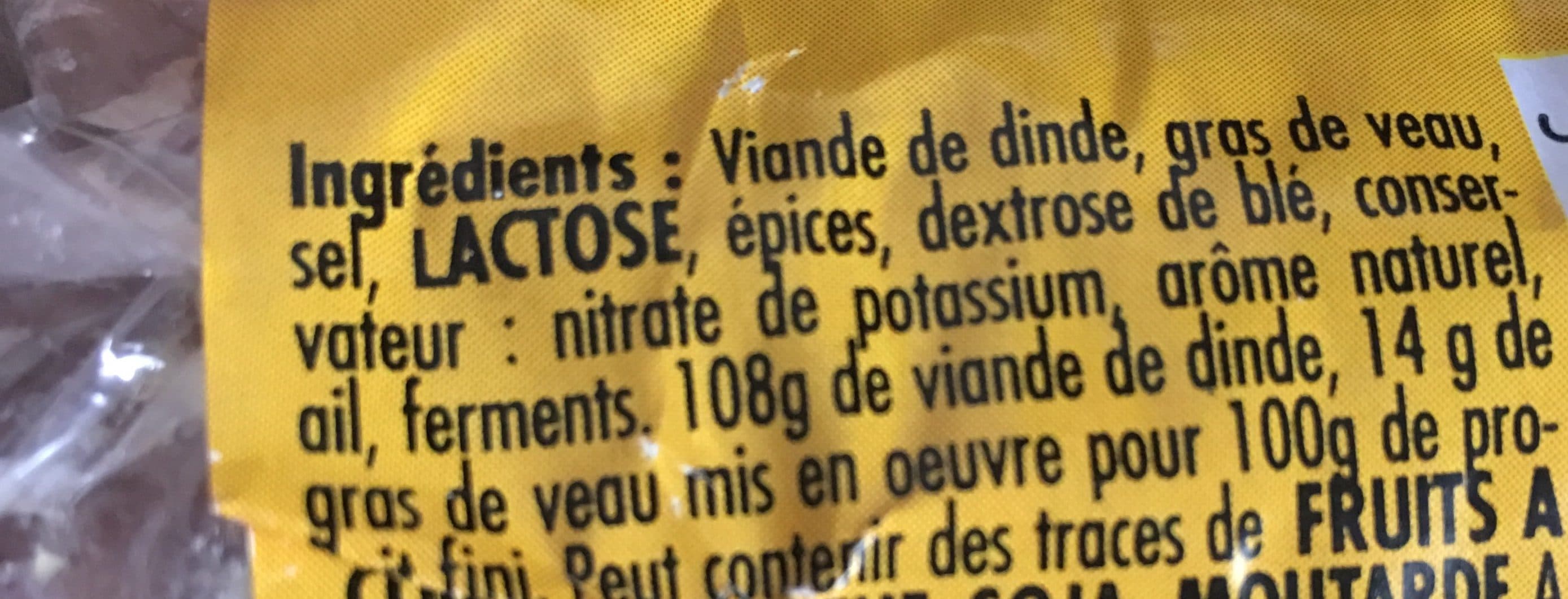Volaille Francaise Saucisson sec de dinde packshot