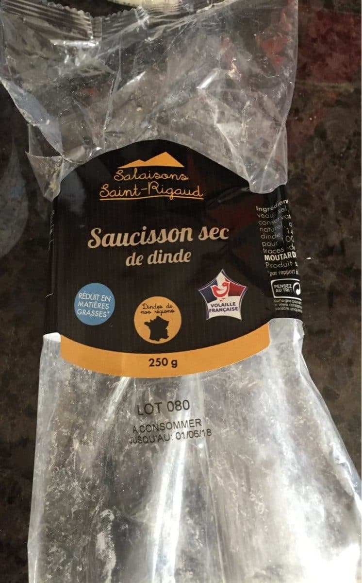 Open Food Facts Saucisson sec de dinde packshot