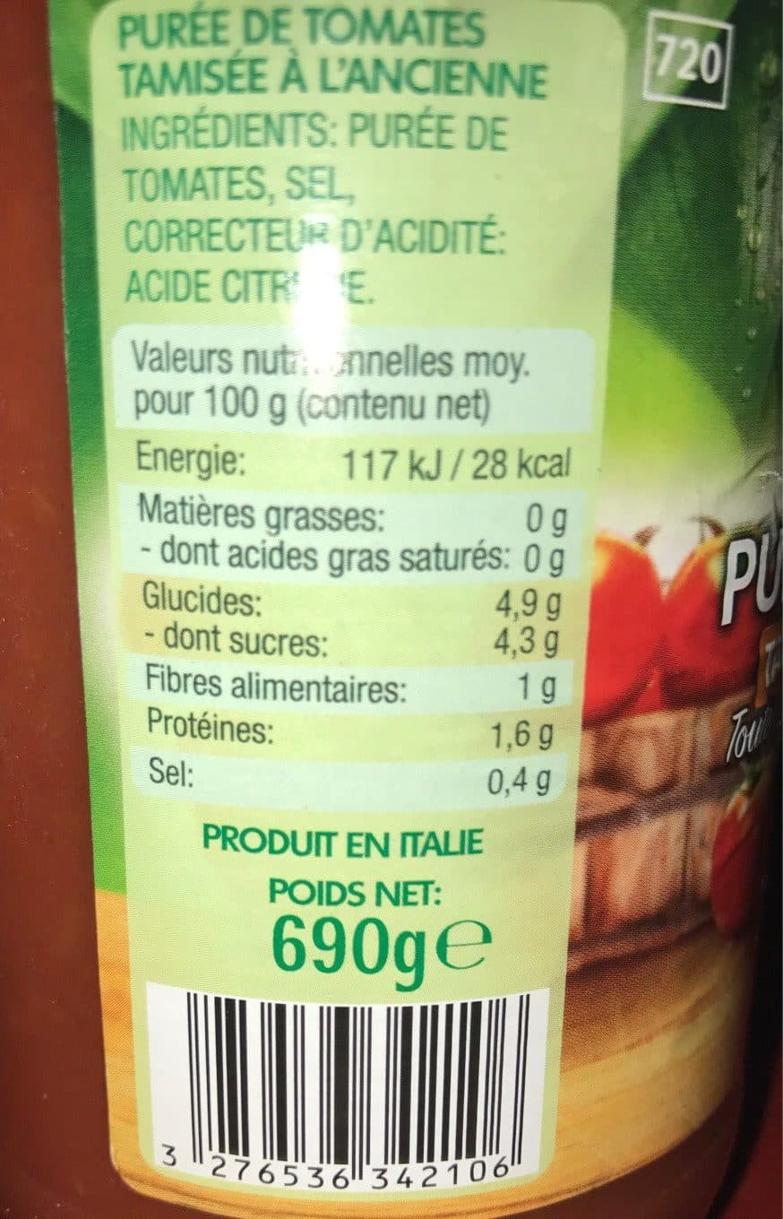 Del monte Puree tradition packshot