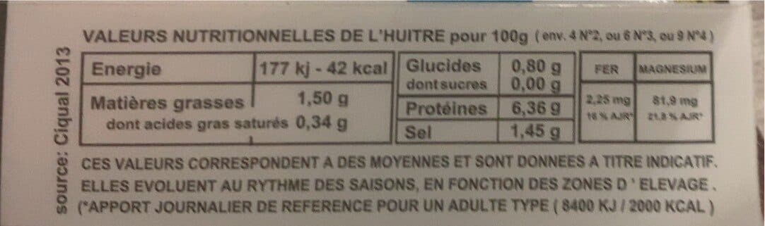 Sans marque Huîtres Marennes Oléron packshot