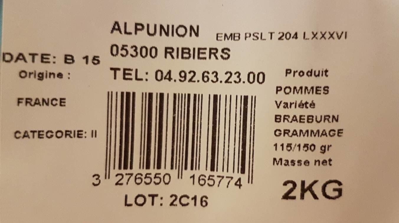Open Food Facts Pommes packshot