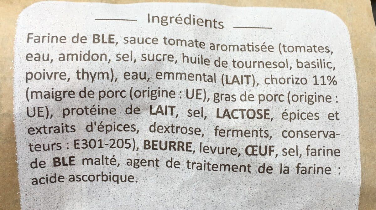 Open Food Facts Fougassette chorizo packshot