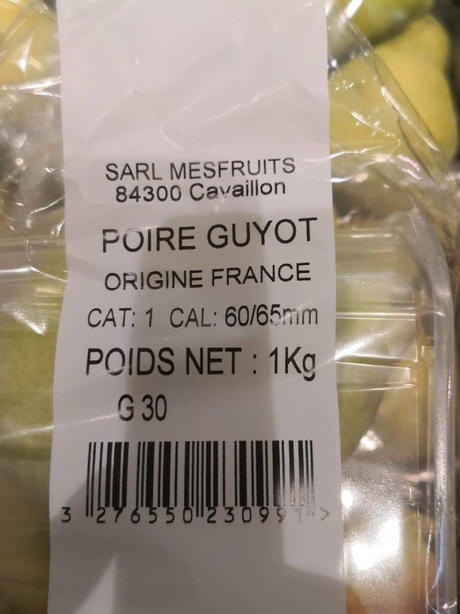 Roudel Fruits Poires packshot