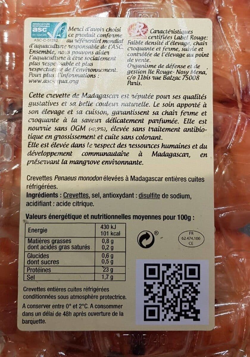 Carrefour Crevettes de madagascar packshot