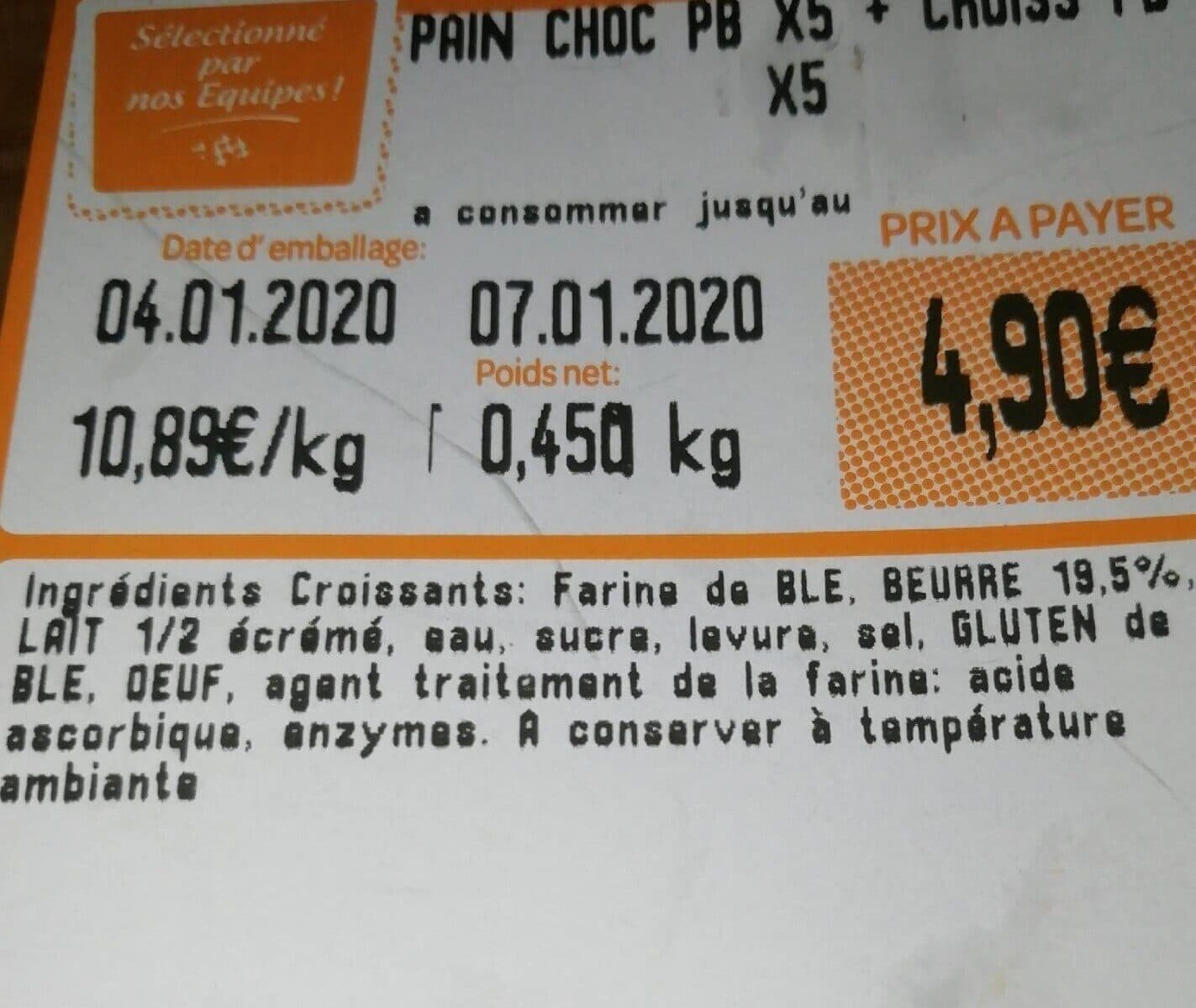 Carrefour Pain chocolat et croissants packshot