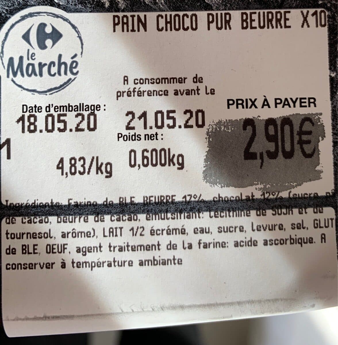 Carrefour Pains au Chocolat Pur Beurre packshot