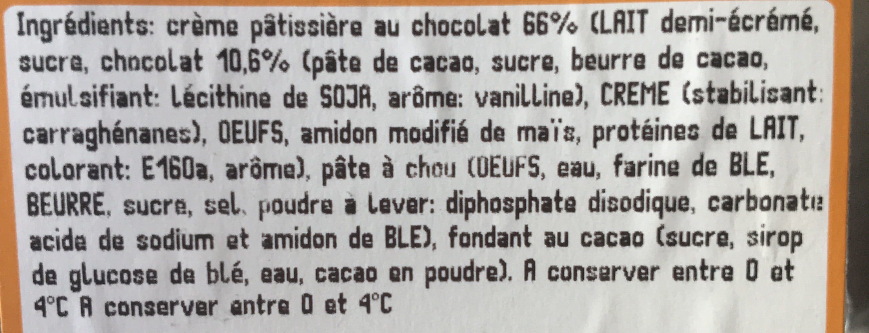 Carrefour Eclair chocolat x4 packshot