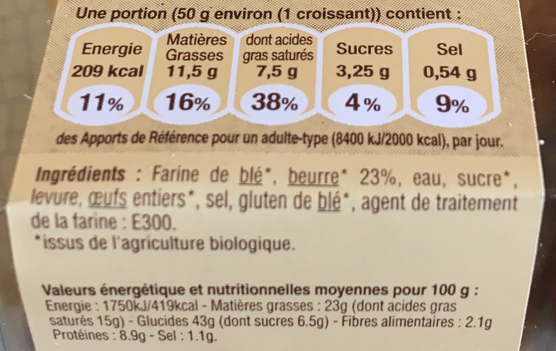 Carrefour Croissant bio packshot