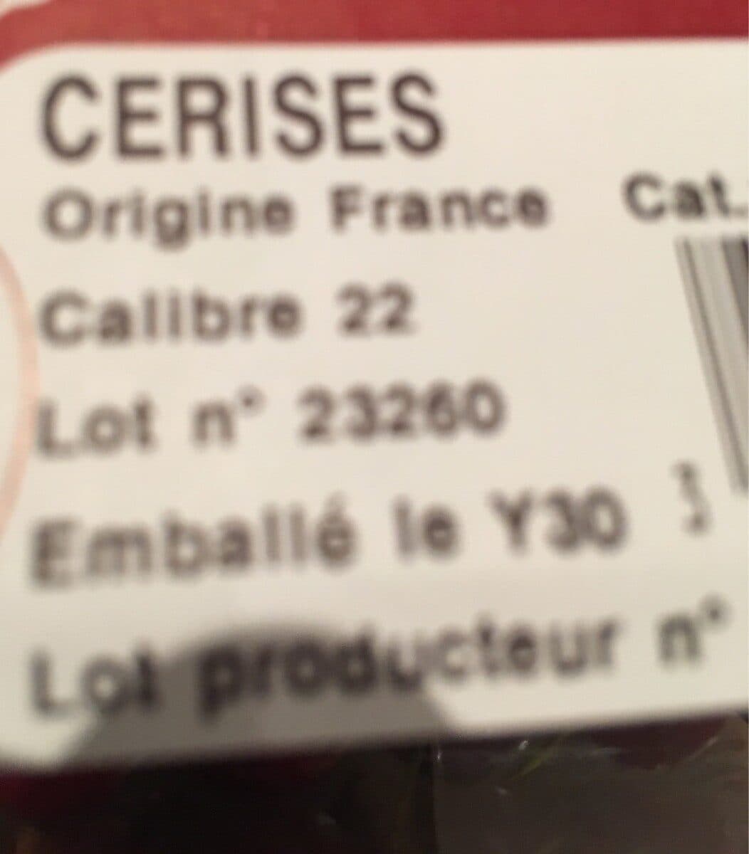 Sélection du Terroir Cerises bigareaux packshot