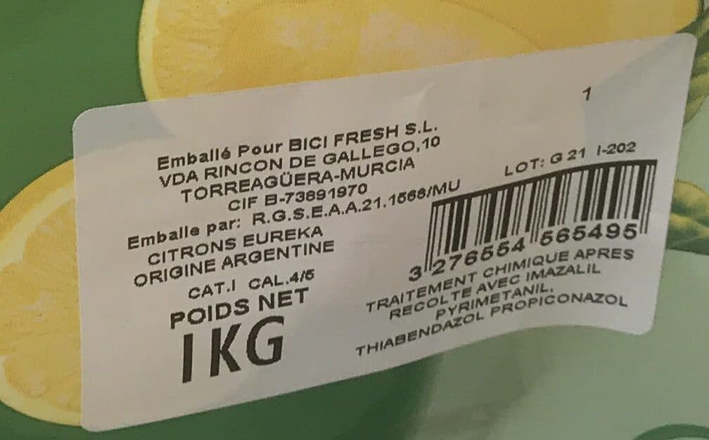 Open Food Facts Citrons jaunes Primofiori packshot