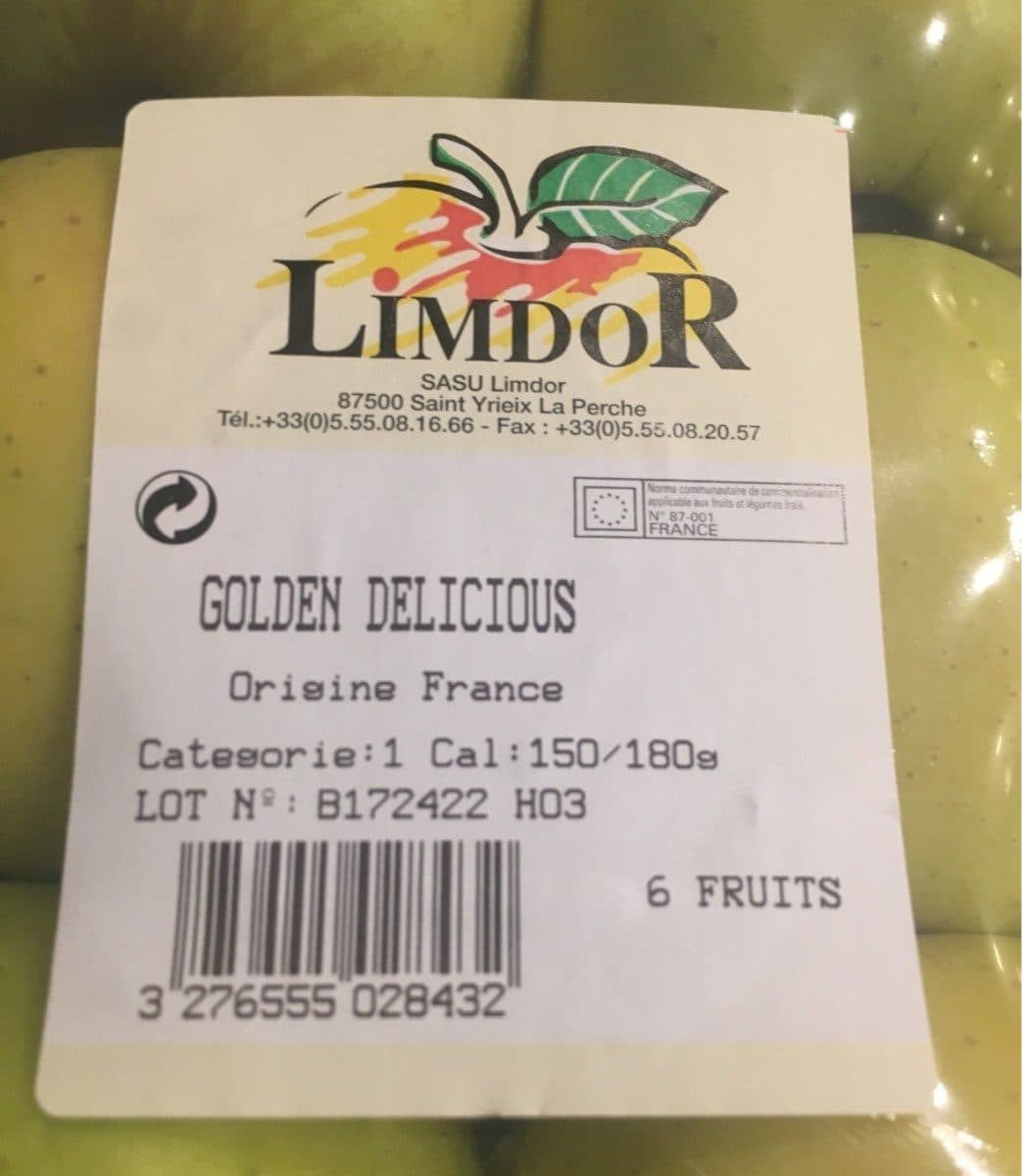 Limdor Pomme Golden Delicious packshot