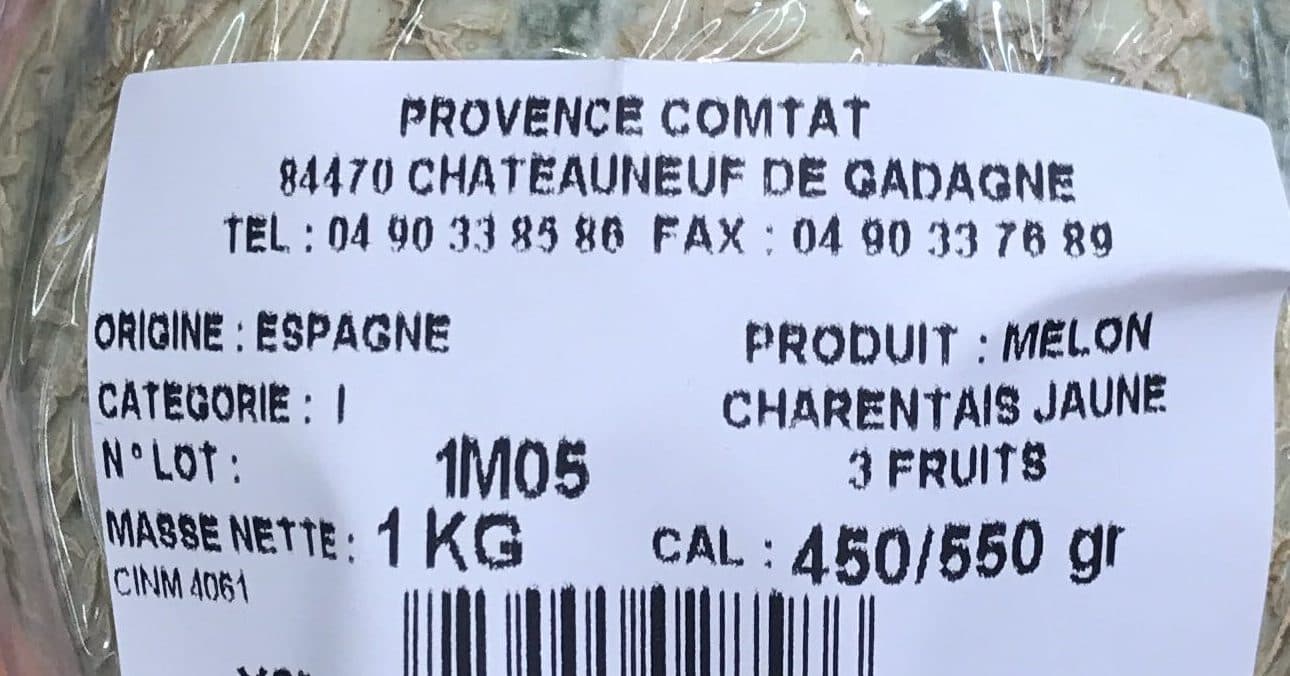 Provence Comtat Melon charentais jaune packshot