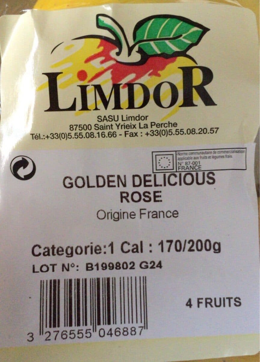 Perlim Golden delicious rose packshot