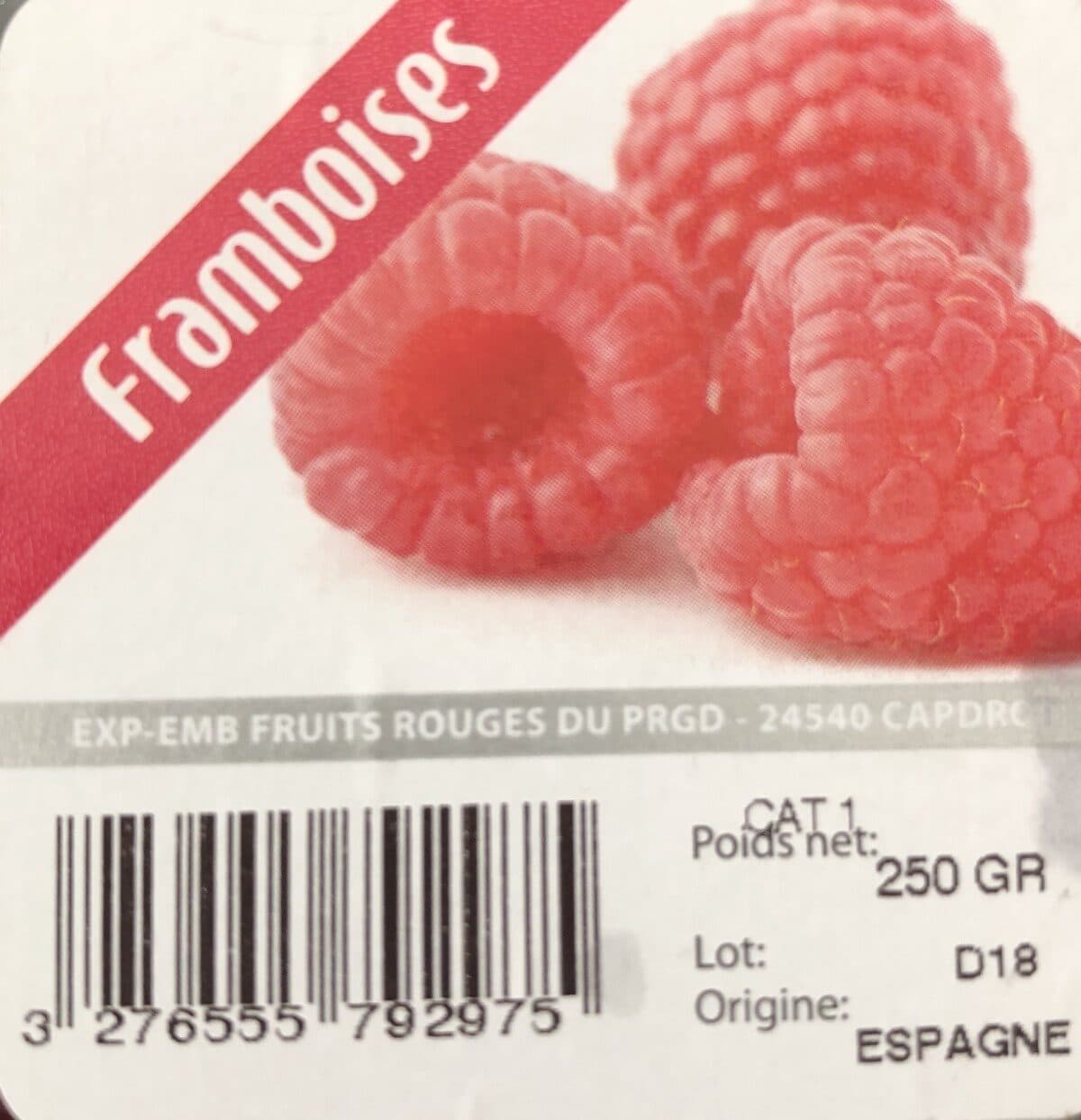 Open Food Facts Framboises packshot