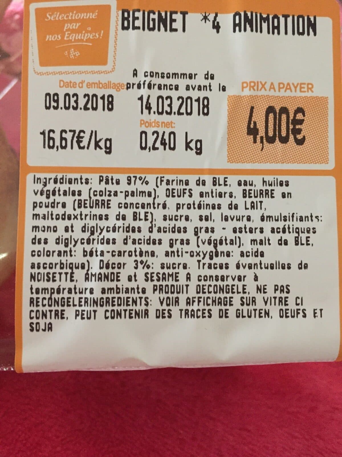 Carrefour Beignet nature packshot