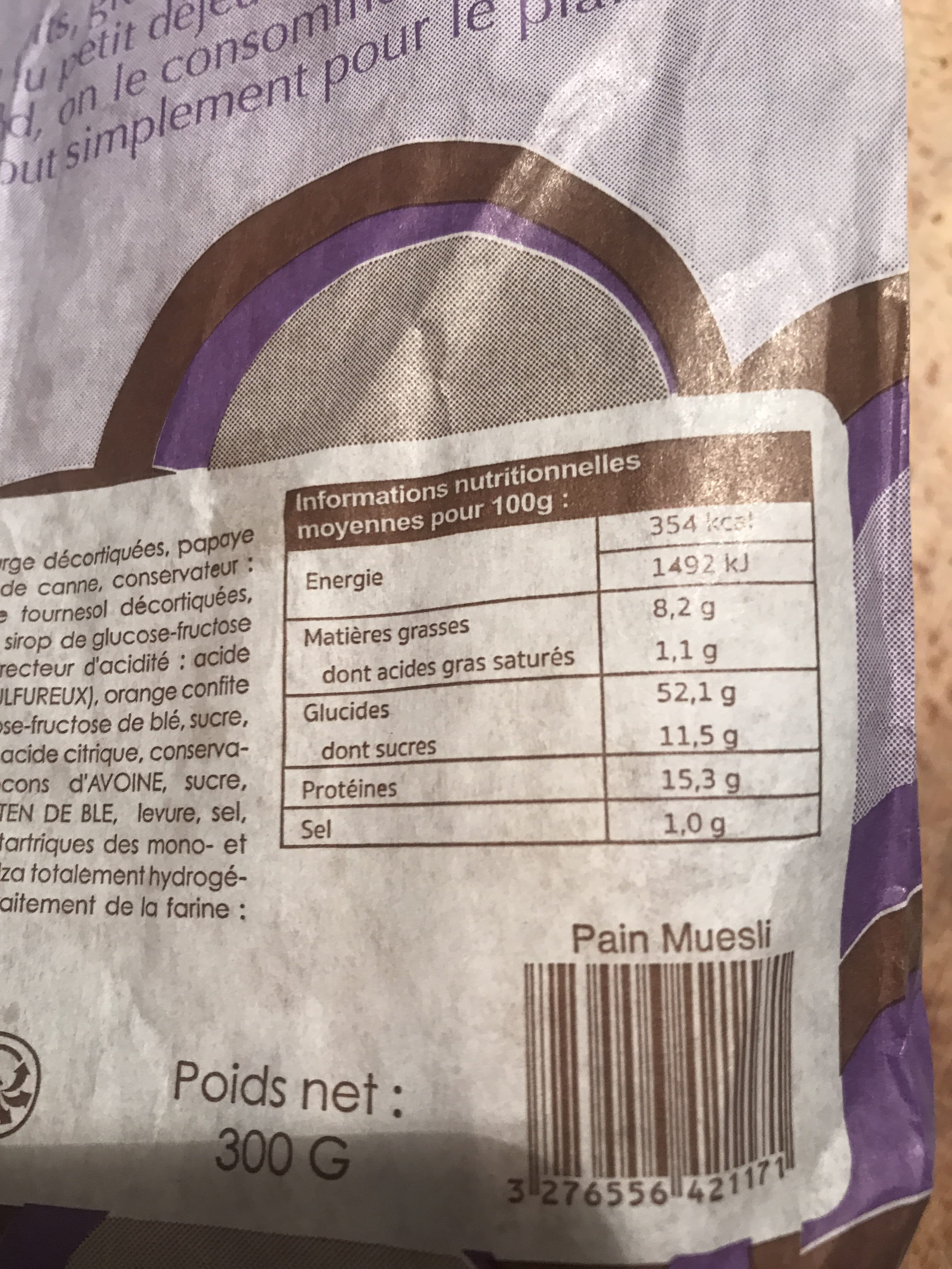 Open Food Facts Pain muesli packshot