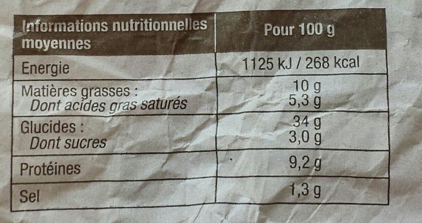 Open Food Facts Fougasse Chorizo packshot