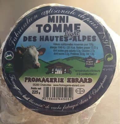 Fromagerie Ebrard Mini Tomme Light des Hautes-Alpes packshot