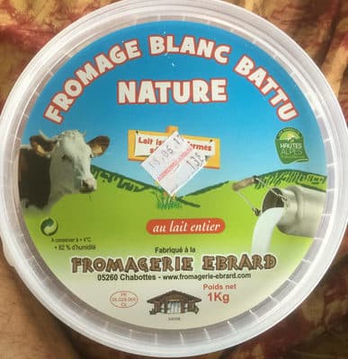 Fromagerie Ebrard Fromage blanc battu au lait entier packshot