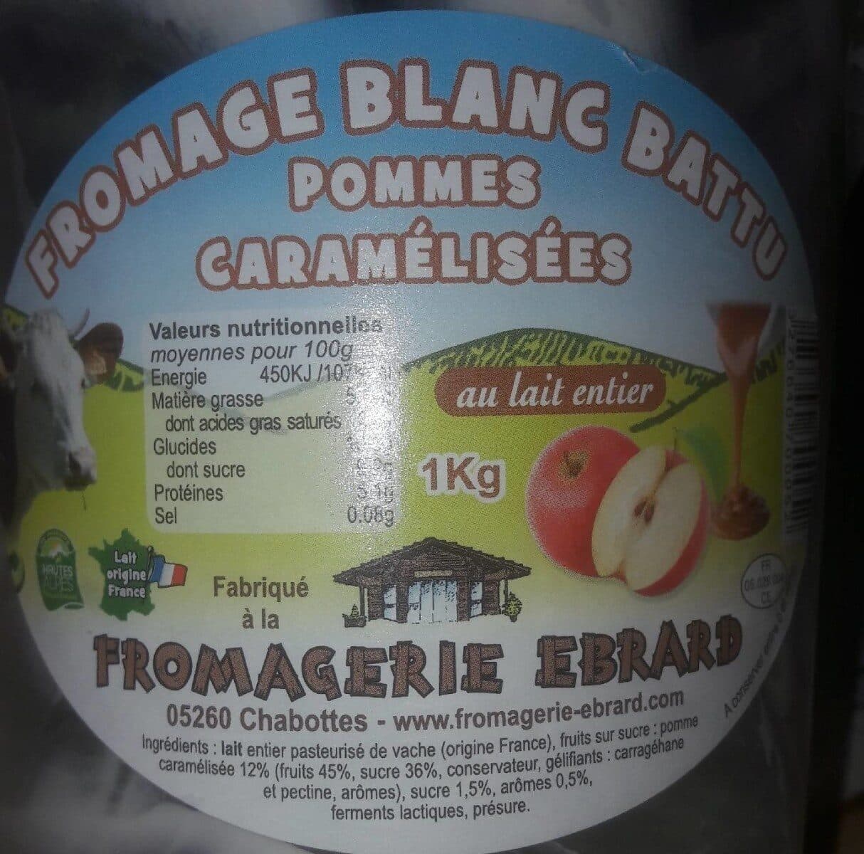 Fromagerie Ebrard Fromage blanc pommes caramelisees packshot