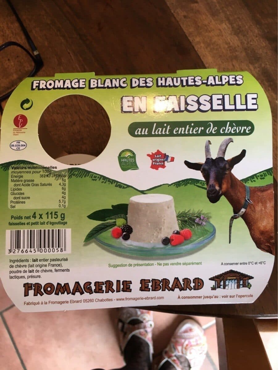 Fromagerie Ebrard Fromage Blanc En Faisselle Au Lait Entier De Chèvre, 500g packshot