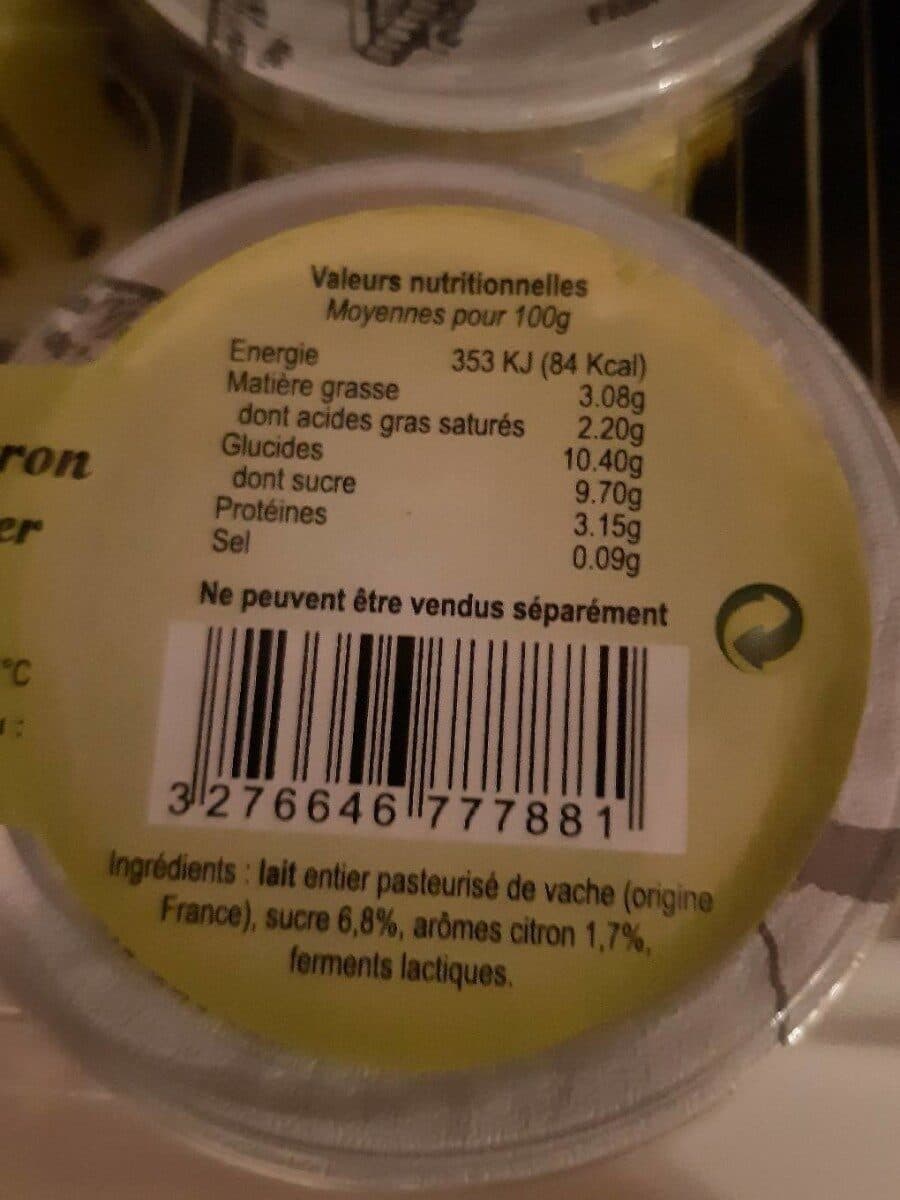 Fromagerie Ebrard Yaourt des Hautes-Alpes au citron packshot