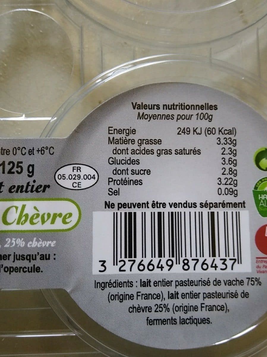 Fromagerie Ebrard Yaourts au lait de chevre - vache FROMAGERIE EBRARD packshot