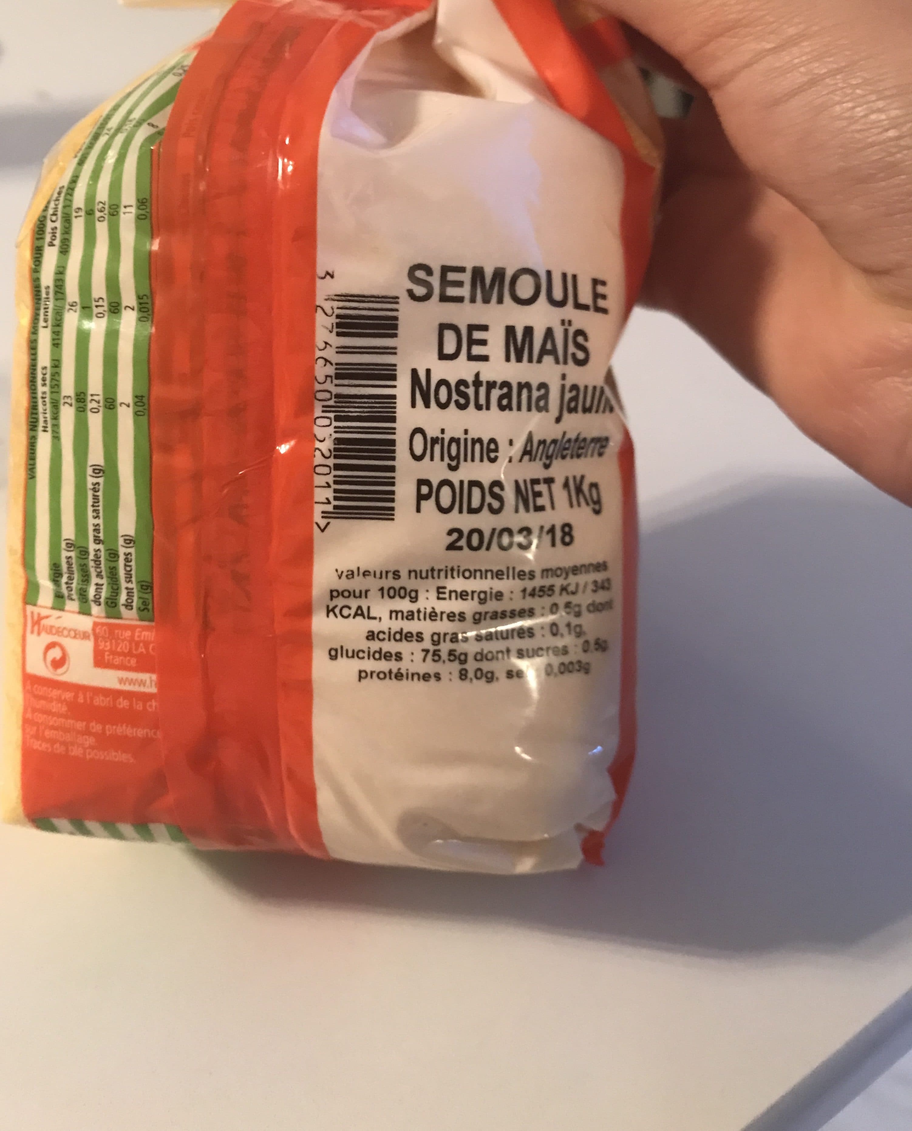 Legumor Semoule De Maïs Nostrana packshot