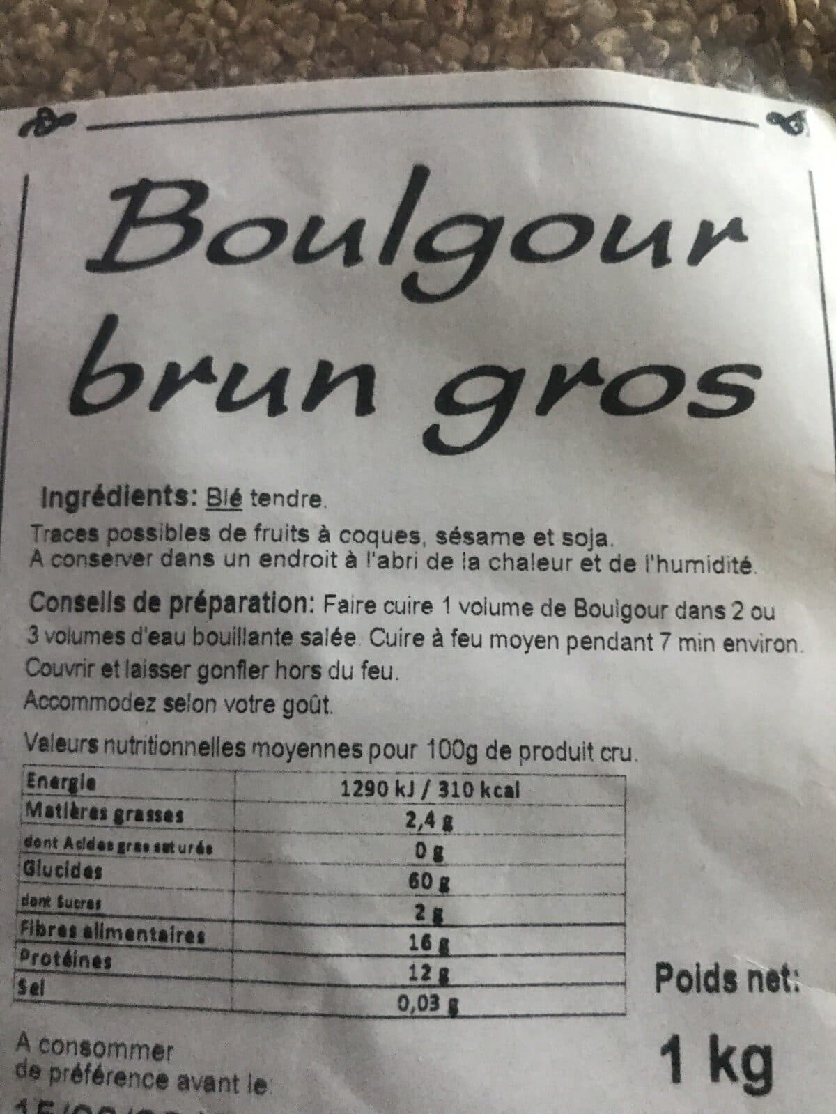 Haudecoeur BOULGOUR BRUN GROS packshot