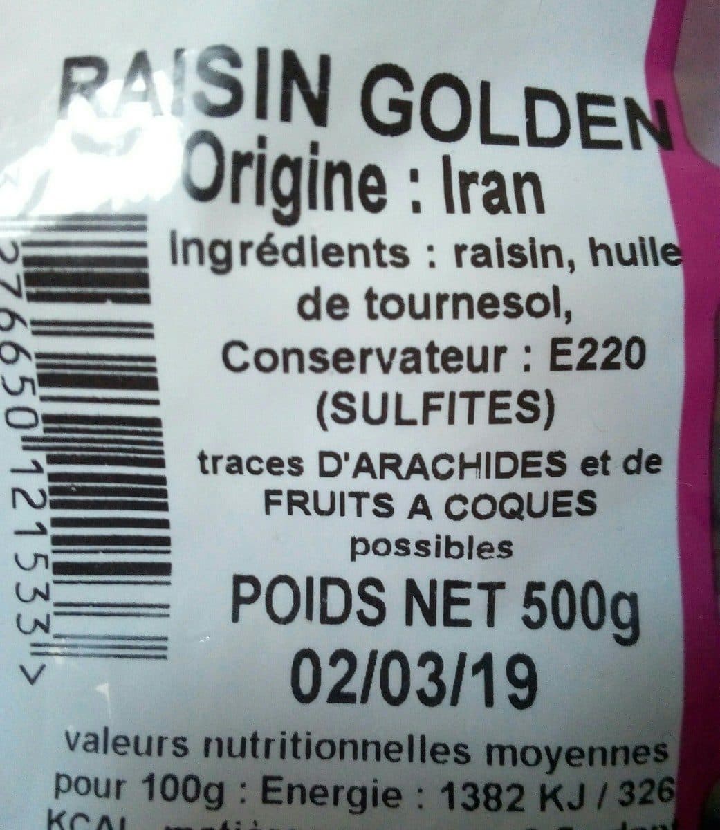 Profruit Raisin golden packshot