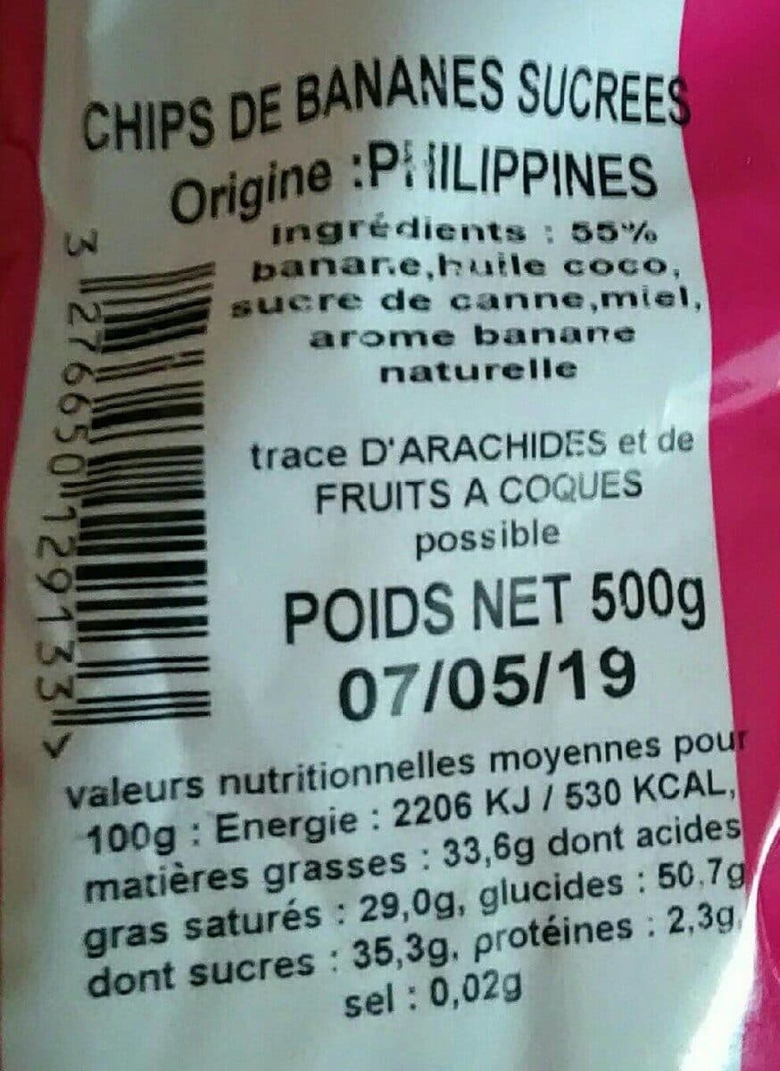 Profruit Chips de bananes sucrées packshot