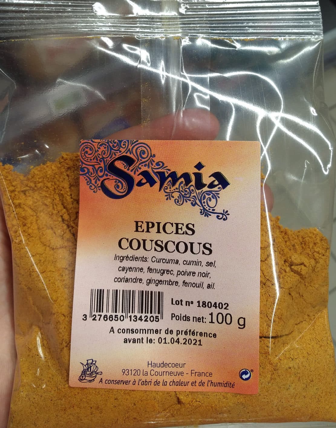 Samia Épices couscous packshot