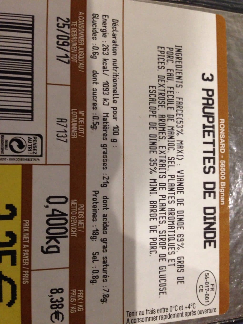 U Paupiette de Dinde packshot