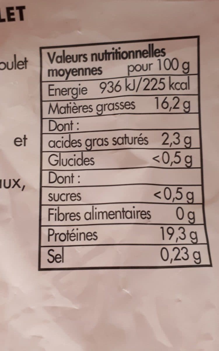 Open Food Facts Haut de cuisse de poulet packshot