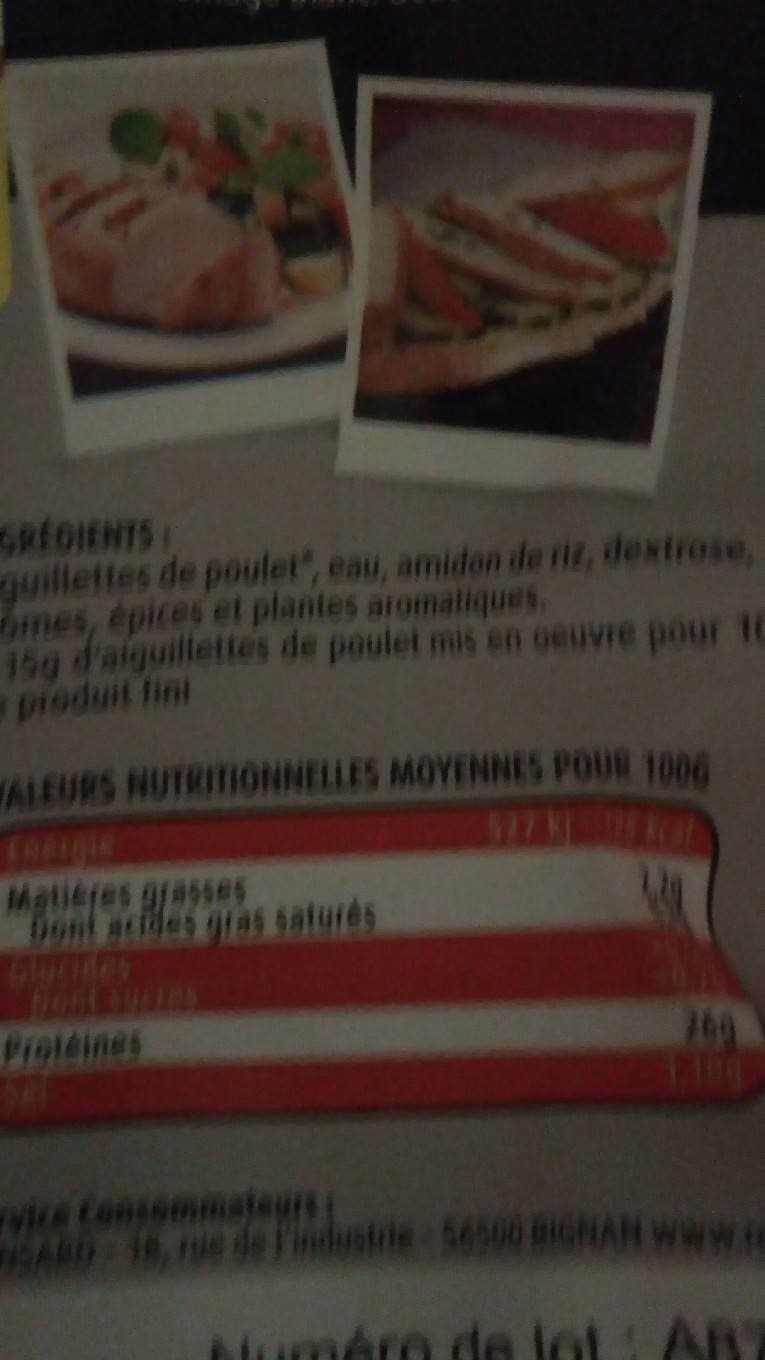 Ronsard Aiguillettes de poulet roti packshot