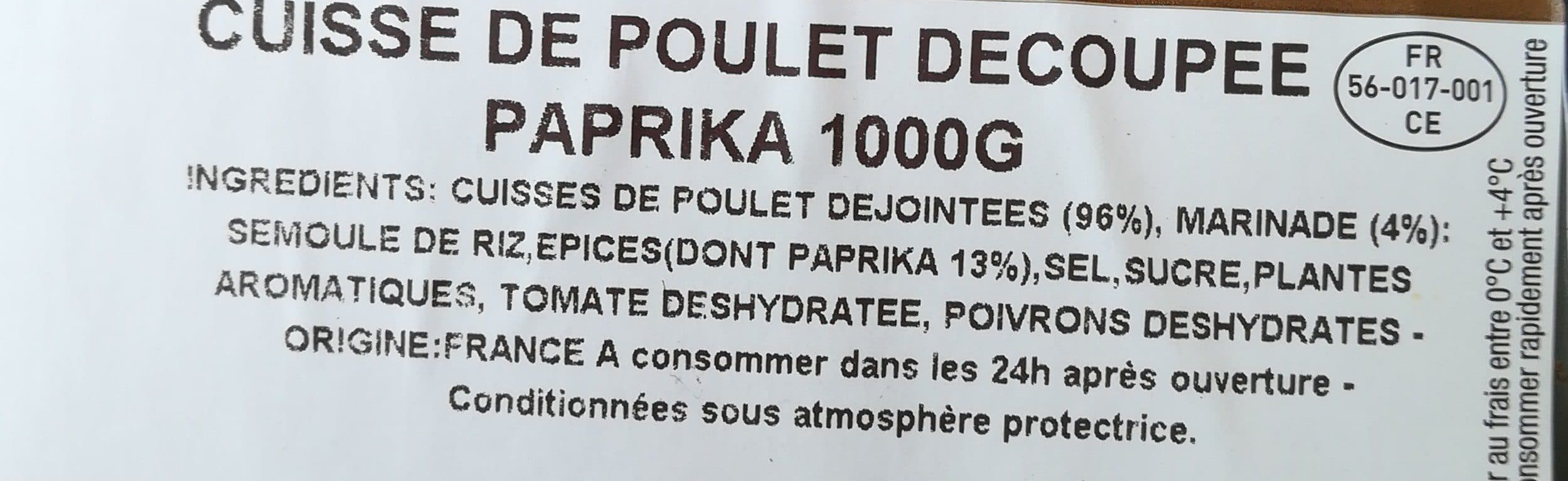 Ronsard Morceaux choisis de volaille au paprika packshot